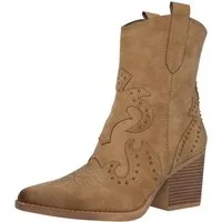 Salinyang Damen Cowboy Boots mit Nieten & Kunstlederoptik mit Blockabsatz Stiefelette