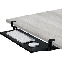 relaxdays Schreibtischaufsatz Ausziehbare Tastaturablage zum Klemmen, schwarz