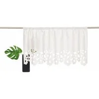 OTTO home Scheibengardine VENEDIG (1 St), Stangendurchzug, halbtransparent, Taft, Fertiggardine, halbtransparent