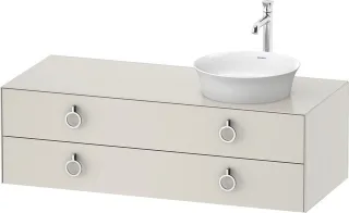Duravit White Tulip Konsolenwaschtischunterbau wandhängend Nordic Weiß Seidenmatt 1300x550x408 mm -  WT4992R39390010