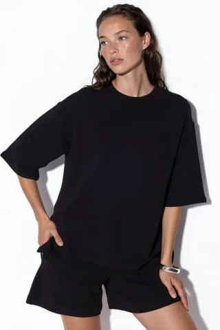 Damen Freizeit T-Shirt mit Rundhalsausschnitt