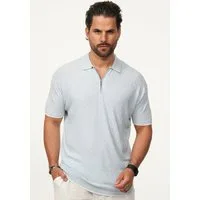 SOULSTAR Poloshirt mit Half-Zip Herren Kurzarm Strick Polo-Hemd T-Shirt