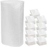 varivendo Müllsack Styropor Entsorgungssäcke 1000L Transparent 10 Stk, Styroporsack Entsorgungssack Müllsack Abfallsack Großraumsack Seitenfa