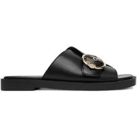 U.S. Polo Assn. US Polo Assn Damen-Flip-Flops, Schwarz Badepantolette