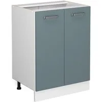 Vicco Unterschrank R-Line, Blau-Grau/Weiß, 60 cm ohne Arbeitsplatte (1-St)