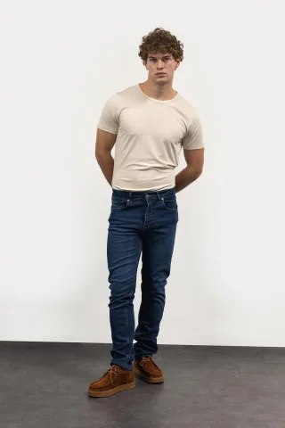 Slim Fit Mid Waist Jeans