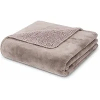 Wohndecke Flanell und Sherpa, VIVA Home, Oberseite weicher Flanell und Rückseite wärmendes Sherpa