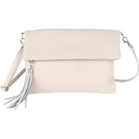 MIRROSI Umhängetasche Damen, Crossbody Bag, Echtleder Made in Italy (1 Tasche 2 Gurte oder Basic Version 1 Tasche 1 Gurt, verstellbaren Schulterriemen), 26x18x2cm (BXHXT)