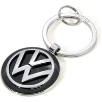 TROIKA Schlüsselanhänger Volkswagen, Offiziell lizensierte VW Schlüsselanhänger, 4 Ausführungen (1-tlg., exklusives Lizenzprodukt), mit Leder, Metall oder Karabiner‑Ring-System, ideal als Geschenk