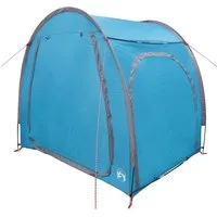 vidaXL Auto-Faltgarage Fahrradgarage mit Dach mit Speicher Blau 218 x 156 x 180 cm, (1 tlg)