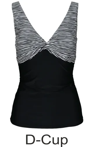 IN LINEA - Da.-Tankinitop black stripe