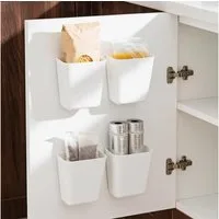 TUWENA Aufbewahrungsbox 4 Stück Küchenschranktür-Aufbewahrungsbox, Wandaufbewahrungsboxen (4 St), Wand Boxen, für Schrank, Badezimmer, Kühlschrank Kleine Gegenstände