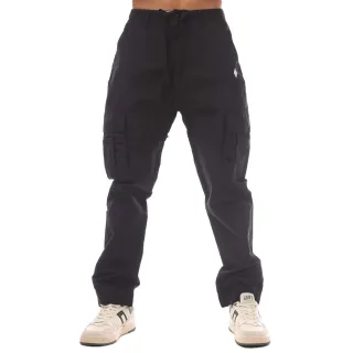 Nylon-Cargohose CROSS mit Knöchelkordelzug in Schwarz