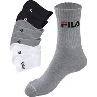 Fila Tennissocken UNISEX CREW TENNIS FULL TERRY SOCKS (6-Paar, 6 Paar) Sportsocken, flache Zehennaht