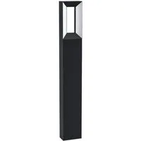 EGLO Stehlampe Riforano Außen-Stehlampe, Aluminium-Guss und Kunststoff, Außenleuchte, LED fest integriert, Warmweiß, Stehleuchte - L11 x B6 x H77 cm - schwarz - 2X5W inkl.