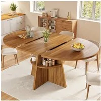 i@home Esstisch Ausziehbarer Tisch (1 Tisch), (110-150cm), mit offenem Ablagefach, platzsparender, abgerundete Ecken