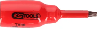 KS Tools 1/2" Bit-Stecknuss mit Schutzisolierung für Torx-Schrauben, kurz - 117.2439