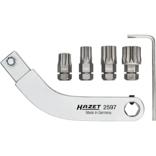 HAZET Türscharnier Einsteck-Werkzeug gebogener Bithalter Einsteck-Vierkant 9 x 12 mm (5/16 Zoll) 5-t - 2597-2/5
