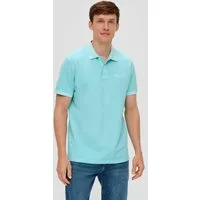 s.Oliver Kurzarmshirt Polo-Shirt Poloshirt mit Piquêstruktur und Logo-Print