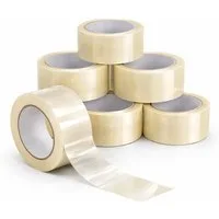 TK Gruppe Klebeband 6x transparentes Paketband Klebeband à 66 m – Packband (6-St., Set)