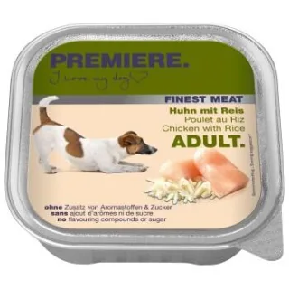 PREMIERE Finest Meat Nassfutter Hund, Adult, Huhn und Reis 20x150 g