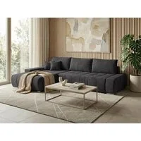 Beautysofa Ecksofa Draco L mit Schlaffunktion, in pflegeleichten Stoffen, Bettkasten