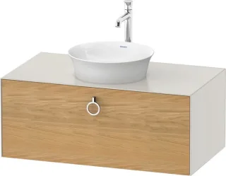 Duravit White Tulip Konsolenwaschtischunterbau wandhängend Natur Eiche & Nordic Weiß Matt & Seidenma WT49810H539