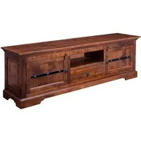 Massivmoebel24 TV-Board OXFORD (Massivholz), TV-Board Akazie 170x40x55 nougat lackiert OXFORD #324