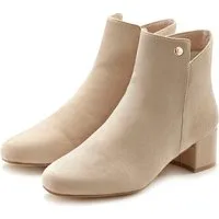 LASCANA Sommerstiefelette Stiefelette mit bequemen Blockabsatz, Ankle Boots, Stiefel VEGAN