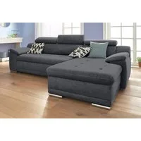 sit&more Ecksofa Andiamo L-Form, wahlweise mit Bettfunktion, inklusive Kopfteilverstellung