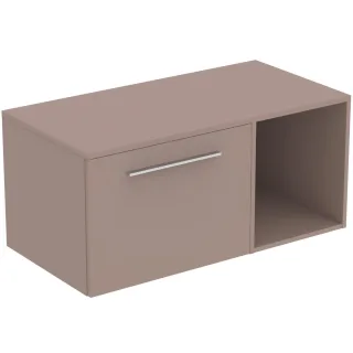 Ideal Standard Möbel-Set 100cm i.life B 1 Auszug 1 off.Fach Gr.Chrom Greige matt, T5755NH T5755NH