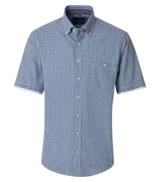 CASAMODA - Freizeithemd Kurzarm blau - Gr. - XL
