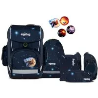 ergobag Schulranzen Cubo Light (5tlg., inkl. Federmäppchen, Schlamperrolle, Sportbeutel und Kletties)