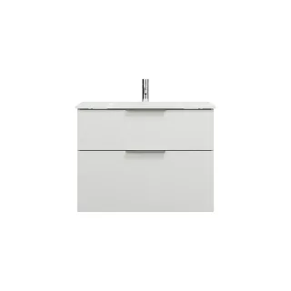 Burgbad Glas Waschtisch-Set Eqio Weiß Matt/Weiß, SEYX082F6014A0070 SEYX082F6014A0070