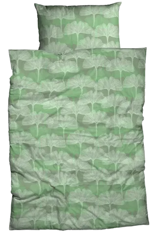 CASATEX Bettwäsche "Ginkgo" 2 Stk. zarte Ginkgo Blätter, elegantes Design