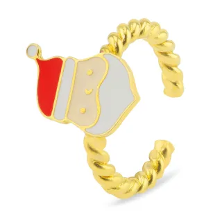 Weihnachtsmann Ring vergoldet