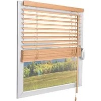 Sol Royal Jalousie Holzjalousie SolDecor JH3 Jalousie aus Holz in, 40x130cm, Eichenoptik, Tür- und Fensterjalousie Holz Blickschutz 3,5 cm breite Lamellen
