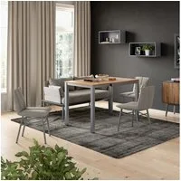 Vicco Esstisch Granny, Eiche/Grau, 80-120 x 70 cm ausziehbar (1-St)