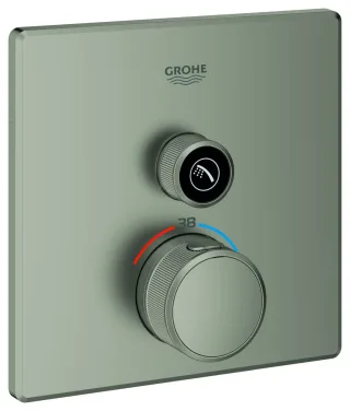 GROHE Thermostat Grohtherm SmartControl 29123 eckig 1 ASV satin steel, 29123MS0 29123MS0