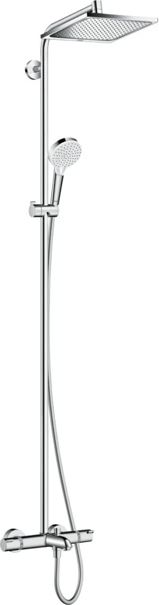 Hansgrohe Showerpipe Crometta E 240 für Wanne chrom mit Thermostat, 27298000 27298000