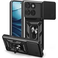TECH PROTECT Handyhülle CamShield Pro Case Kompatibel mit Motorola Edge 60 Fusion Schwarz 6,7, Kameraschutz mit integriertem Schiebedeckel und griffigem Rahmen