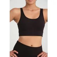 fashionshowcase Bustier-Bikini-Top Damen Sport Bustier Tops – elastisch mit abnehmbaren Pads, Geripptes Material