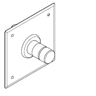 KWC Aquarotter Durchgangsventil, F3, hydraulisch, o. Mischung, UP, Umrüstung 23051024, 2030058483 2030058483