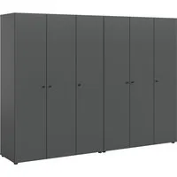Home affaire Kleiderschrank BILLINGS, Schlafzimmerschrank, Schrank, Garderobenschrank (OTTO BESTSELLER, Garderobe & Schlafzimmer) Breite 240cm, grau, 6-türig, inkl. 2 Kleiderstangen und 8 Ablageböden