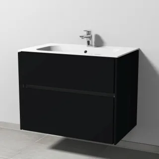 Sanipa Twiga Keramik-Set Finion mit 2 Auszügen, Schwarz-Matt, SL26008 SL26008
