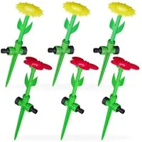 relaxdays Sprühregner Sprinkler Blume 6er Set