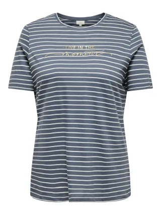 ONLY CARMAKOMA - CARJOSHUA S/S O-NECK REG TEE JRS Ombre Blue - Gr. - 48