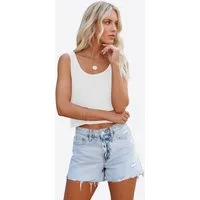 Imily Bela Tanktop Damen Ärmelloses bauchfreies Trainingsshirt (Packung, 1-tlg., 1per-Pack) Einfarbig