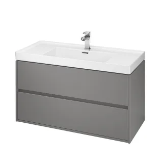 Neuesbad Serie 300 Waschtischunterschrank, B:994, T:447, H:533mm, Grau matt 1S924-0191