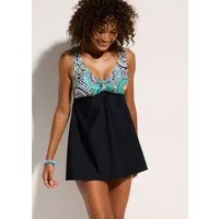 bonprix Badekleid mit integriertem Badeanzug, mit Elasthan-Anteil, mit Netzfutter